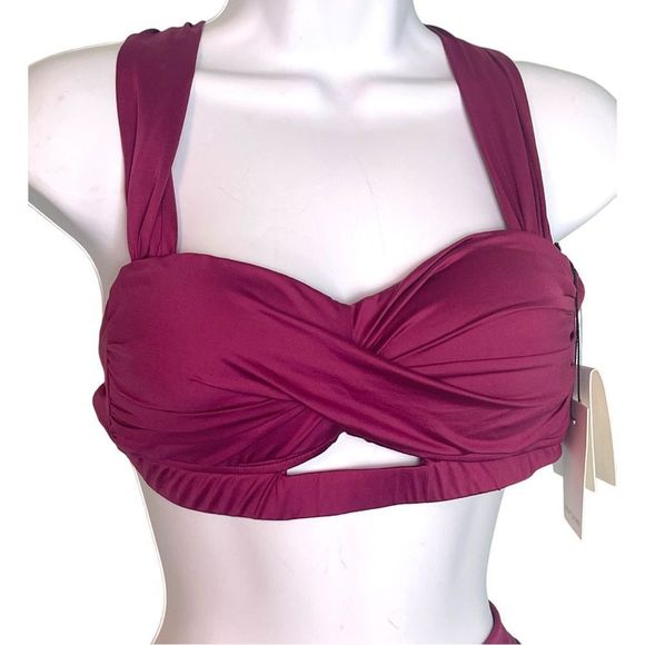 ☀️☀️☀️ Gibson & Latimer Solid Bikini - Wine Color - Picture 3 of 6